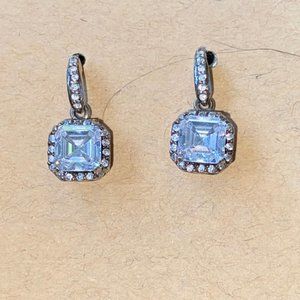 Cubic Zirconia Earrings in Vintage Sterling Silver